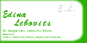 edina lebovits business card